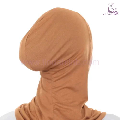 Full Coverage Caramel Crossover Turban – Soft & Elegant - Image 4