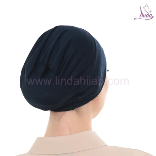 Navy Blue Half Cap Turban for Women – Simple & Elegant - Image 4