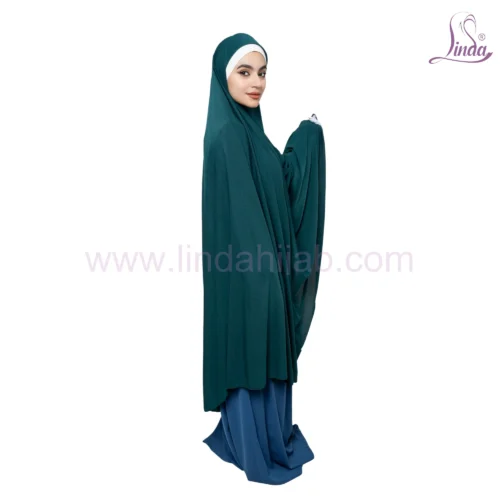 Emerald Green Butterfly Khimar – Graceful and Modest - Image 5