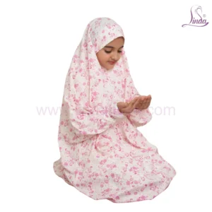 GIRLS PRAYING DRESS WITH HIJAB - FLORAL COLLECTION
