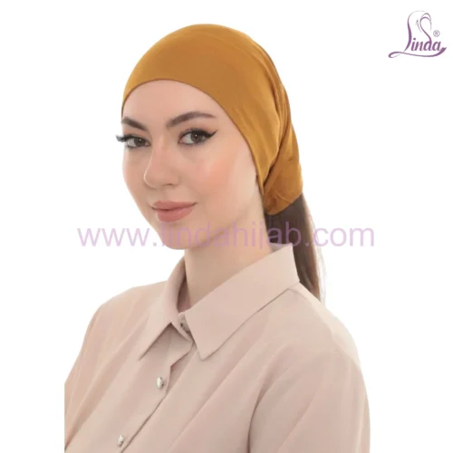 Elegant Pearl Brooch Turban Cap — Pleated Jersey Headpiece for Women - Image 7