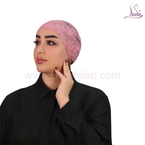 Elegant Floral Lace Bonnet Turban – Timeless Style & Comfort - Image 4