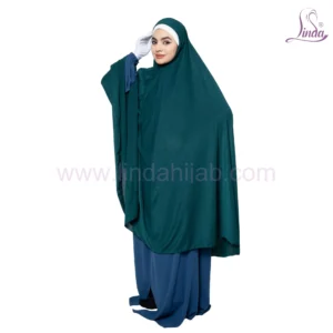 Emerald Green Butterfly Khimar – Graceful and Modest