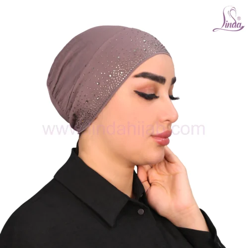 Champagne Shimmer Jersey Turban – Glamorous & Secure Fit - Image 5