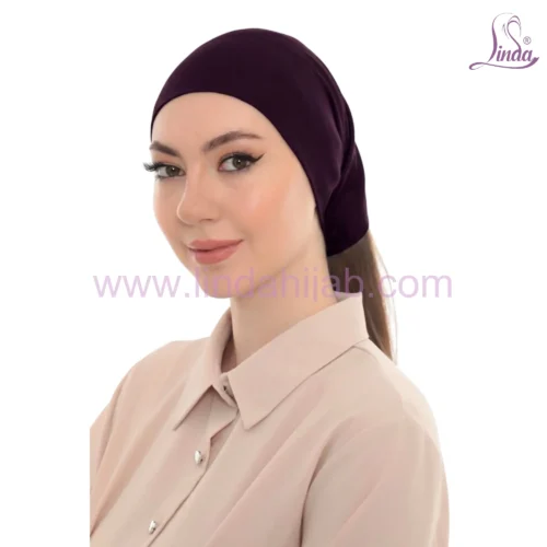 Elegant Pearl Brooch Turban Cap — Pleated Jersey Headpiece for Women - Image 10