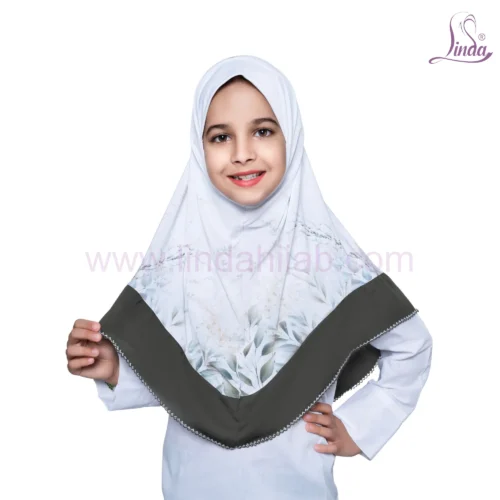 Girls Floral Instant Hijab – Lightweight Modest Prayer & Everyday Khimar for Kids - Image 2
