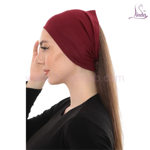 Premium Ponytail Turban Cap – Stretch Jersey Hijab Undercap - Image 4