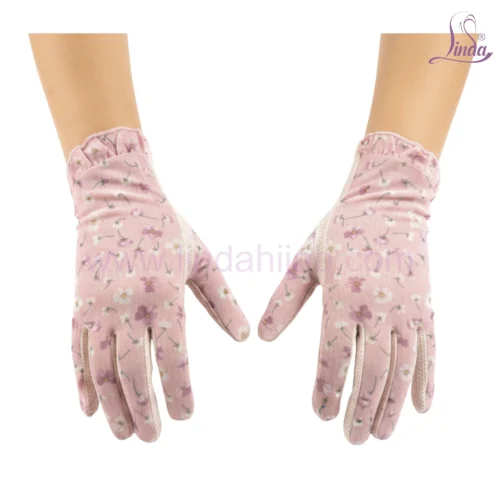 Premium Textured Gloves with Floral Print Design - Image 5