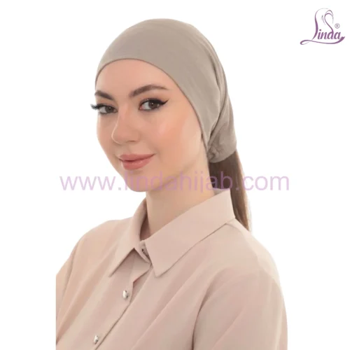 Elegant Pearl Brooch Turban Cap — Pleated Jersey Headpiece for Women - Image 5