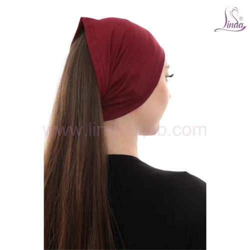 Premium Ponytail Turban Cap – Stretch Jersey Hijab Undercap - Image 2