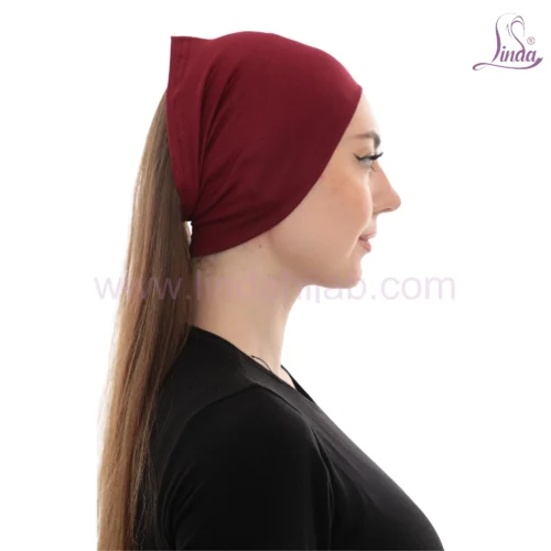 Premium Ponytail Turban Cap – Stretch Jersey Hijab Undercap - Image 3
