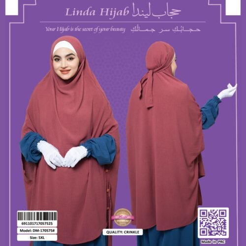Rust Red Two-Layer Khimar – Modest & Stylish - Image 7