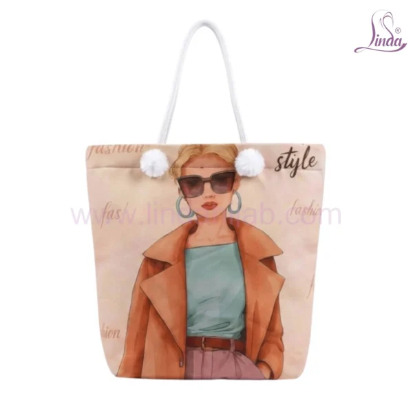 fashion girl tote bag