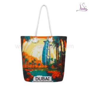 Arabian Nights Tote Bag | Moon Desert Canvas Beach Bag for Women