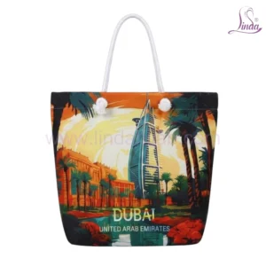 Burj Al Arab Tote Bag | Dubai Resort Garden Canvas Beach Bag for Women
