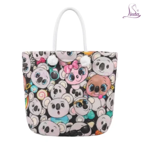 Dubai Marina Tote Bag | Burj Al Arab Sunset Canvas Beach Bag for Women - Image 1