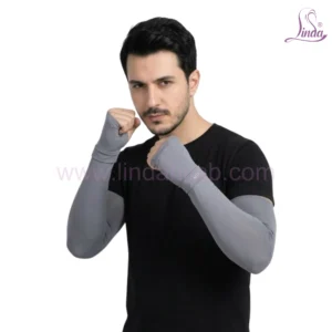 Steel Grey Cooling Arm Sleeves – UV Protection & Hand Suppor