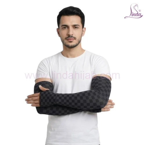 Checkerboard Performance Sleeves – Anti-Slip Urban Gear - Image 1