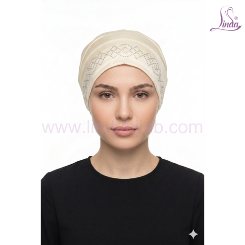 Linda Chiffon Bonnet Turban with Rhinestone Motif – Lightweight Instant Turban in Multiple Colours - Image 13