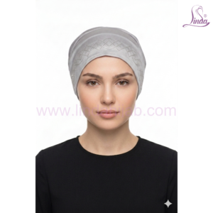 Linda Chiffon Bonnet Turban with Rhinestone Motif – Lightweight Instant Turban in Multiple Colours
