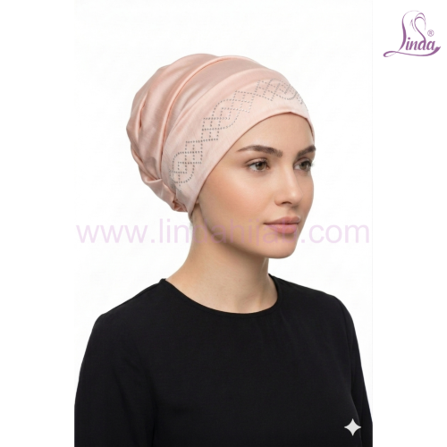 Linda Chiffon Bonnet Turban with Rhinestone Motif – Lightweight Instant Turban in Multiple Colours - Image 19