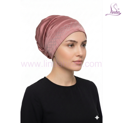Linda Chiffon Bonnet Turban with Rhinestone Motif – Lightweight Instant Turban in Multiple Colours - Image 20