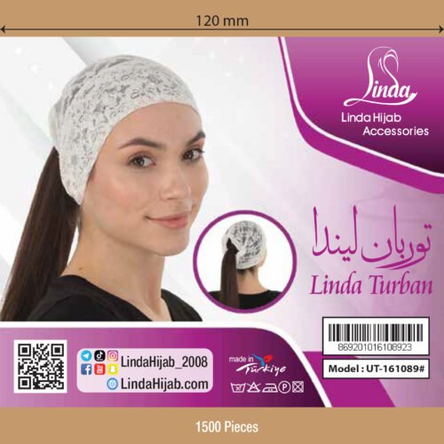 Midnight Navy Lace Bonnet Turban – Sophisticated & Breathable - Image 4