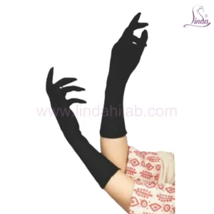 Elegant Extra-Long Black Formal Gloves - Opera Length