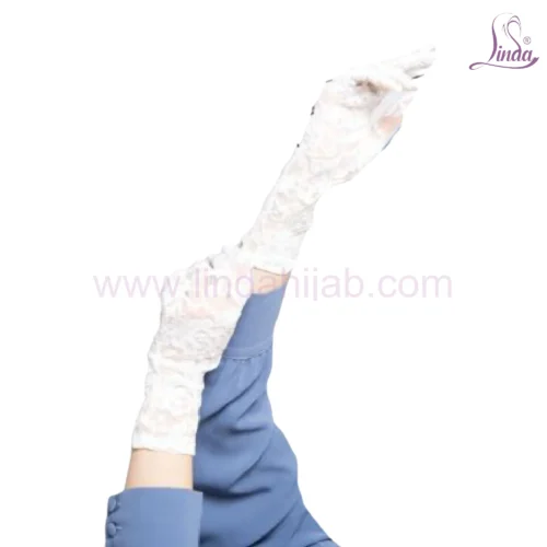 Premium White Extra-Long Lace Formal Gloves - Bridal Elegance - Image 1