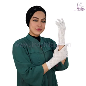 Premium White Forearm-Length Gloves with Delicate Lace Detail