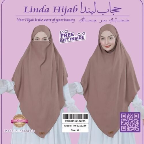Chocolate Textured Plain Hijab for Girls - Elegant Wear - Image 5