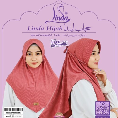 CHIC CHEVRON PTD JERSEY JAGUAR HIJAB – CORAL PINK - Image 4