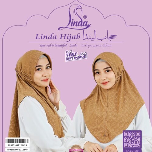 Elegant Patterned Beige Hijab for Girls – Stylish, Comfortable & Modest Wear - Image 4