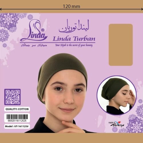 Kids' Ninja Ciput Turban – Olive / Army Green - Image 4