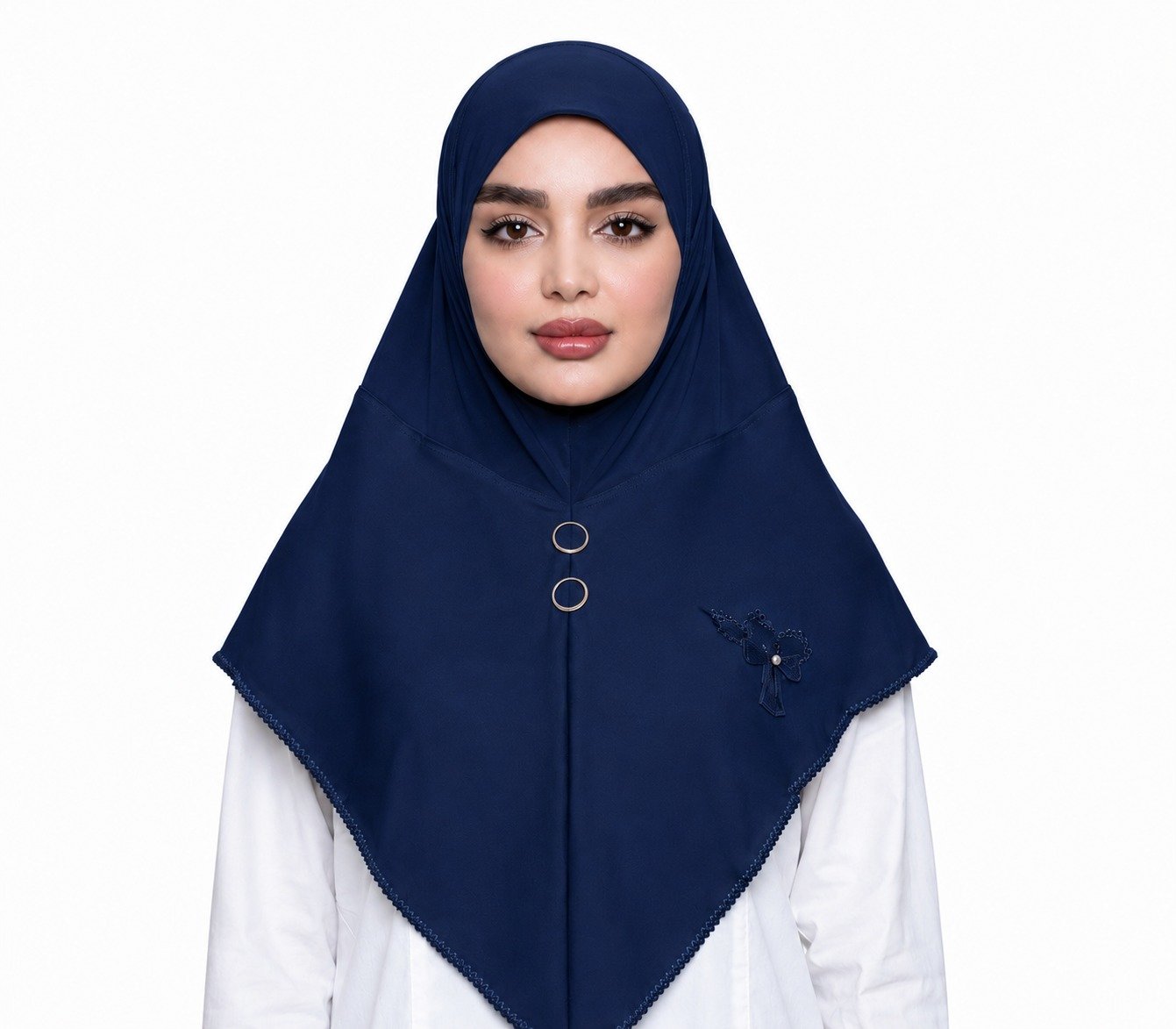 Linda Hijab instant slip-on hijab with pearl motif and picot edge 11 Variations